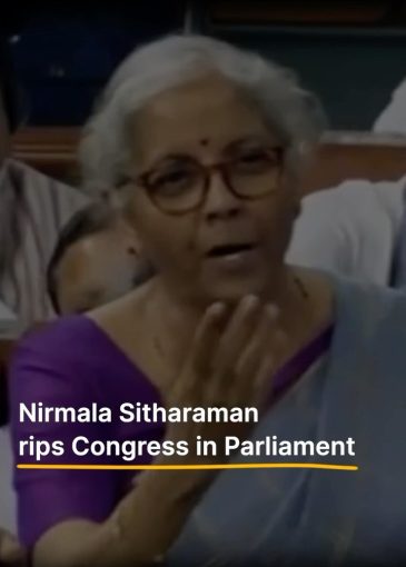 Watch how FM @nsitharaman ripped Congress off over their fake cries in the LS.