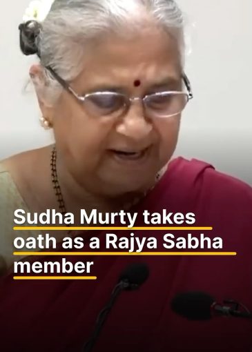 Sudha Murty takes oath as a Rajya Sabha member