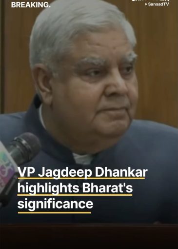 Vice President Jagdeep Dhankar lauds Bharat’s constitutional democracy as a global peacemaker.
